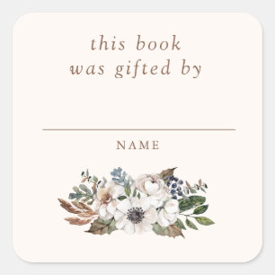 Adesivo Quadrado Chá de fraldas Neutral Boho Nursery