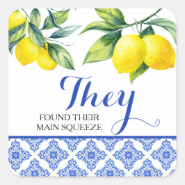 Adesivo Quadrado Chá de limão