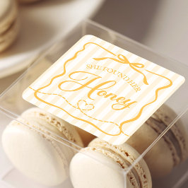 Adesivo Quadrado Chá de Noiva com Mel