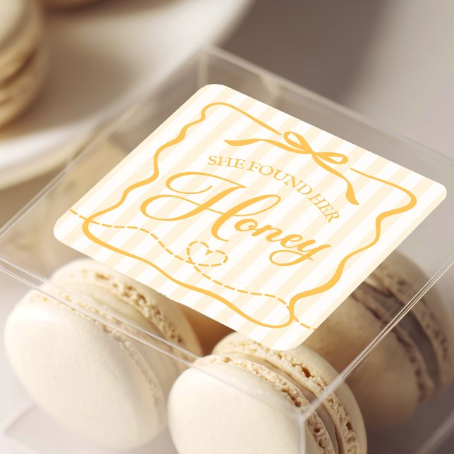 Adesivo Quadrado Chá de Noiva com Mel  (Criador carregado)