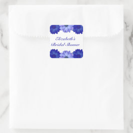 Adesivo Quadrado Chá de Noiva Floral Azul