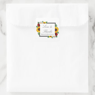 Adesivo Quadrado Chá de Noiva Floral Tradicional