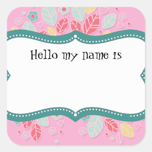 Adesivo Quadrado Chá de panela da ventoinha branca (Frente)