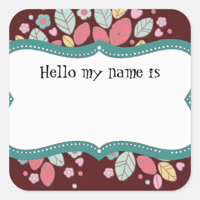 Adesivo Quadrado Chá de panela da ventoinha branca (Frente)