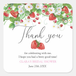 Adesivo Quadrado Chá de panela de morango