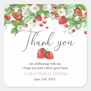 Adesivo Quadrado Chá de panela de morango