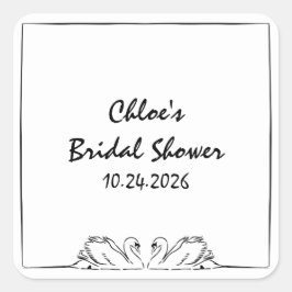 Adesivo Quadrado Chá de panela de troca manuscrito eterno