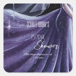 Adesivo Quadrado Chá de panela de vestido roxo moderno