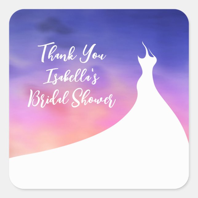 Adesivo Quadrado Chá de panela Elegante Cor d'água púrpura (Frente)