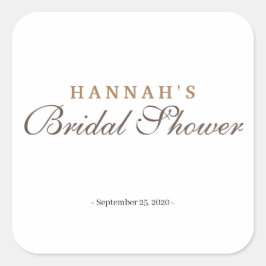 Adesivo Quadrado Chá de panela Elegante Ouro minimalista