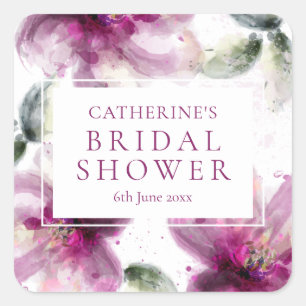 Adesivo Quadrado Chá de panela Floral Lily Rosa-Cor-de-Água