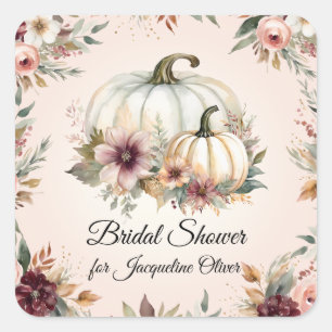Adesivo Quadrado Chá de panela Floral Russo Pumpkin Burgundy
