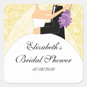 Adesivo Quadrado Chá de panela Quadrado de Ângulo Brilhante Amarelo