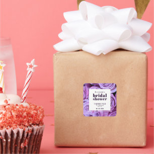 Adesivo Quadrado Chá de panela Roxo Moderno Obrigado A Favor