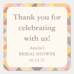 Adesivo Quadrado Chá de panela Rustic Fall Neutral Obrigado