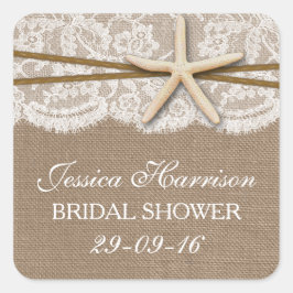 Adesivo Quadrado Chá de panela Rustic Starfish