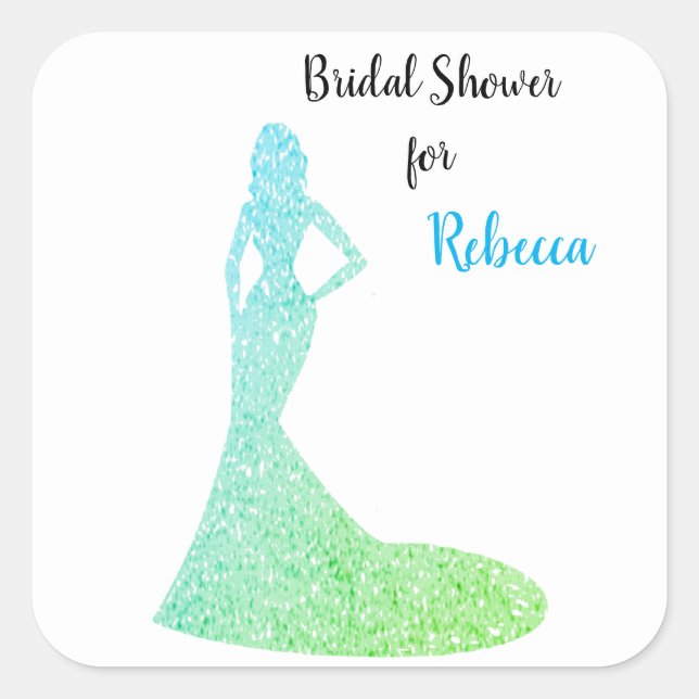 Adesivo Quadrado Chá de panela Sparkle e Shine (Frente)