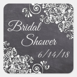 Adesivo Quadrado Chá de panela Tribal Preto e Branco