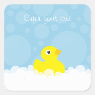 Adesivo Quadrado Chá Pato Personalizado