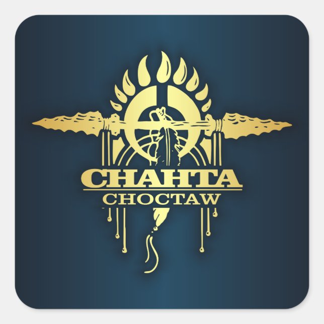 Adesivo Quadrado Chahta (Choctaw) (Frente)
