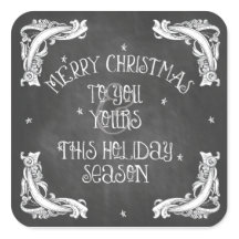 Chalkboard Merry Christmas Sticker