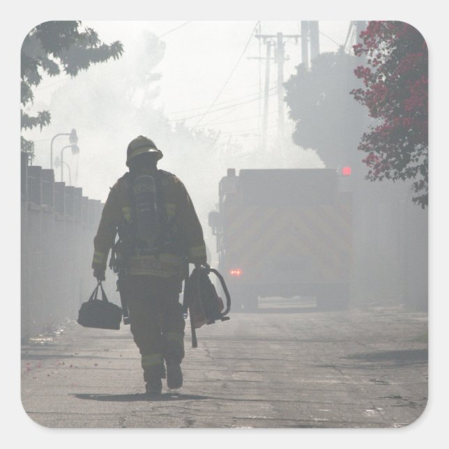 Adesivo Quadrado Chamadas de serviço quadradas (Frente)