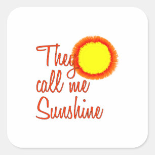 Adesivo Quadrado Chamam-me Sunshine