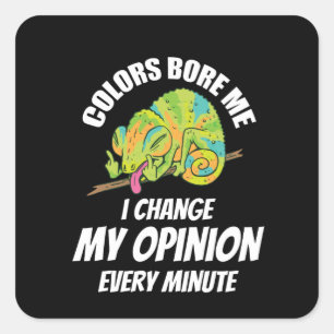 Adesivo Quadrado Chameleon - Mudo Frequentemente De Opinião