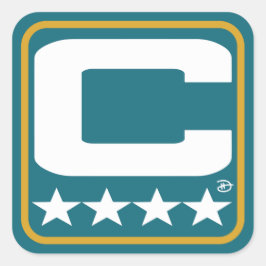 Adesivo Quadrado Champion Patch - JAX Teal Sticker