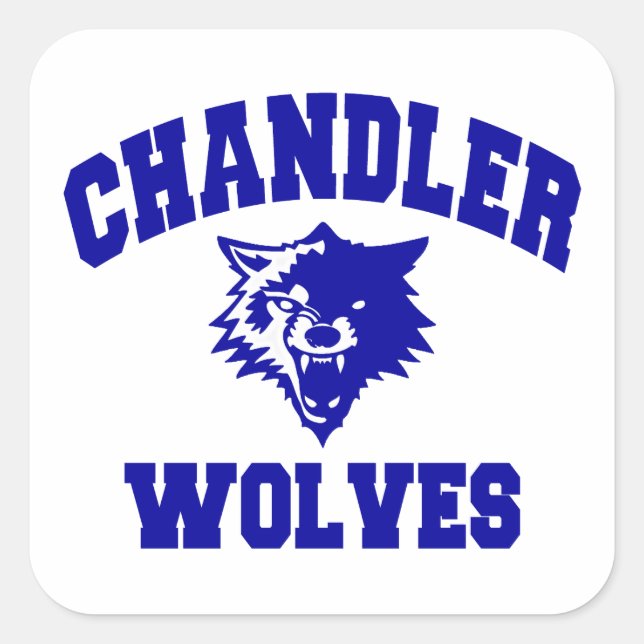 Adesivo Quadrado Chandler Wolves (Frente)