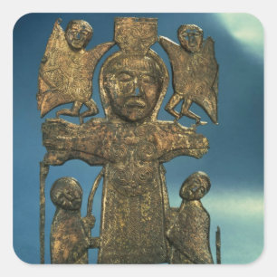 Adesivo Quadrado Chapa da crucificação de St John, século VII