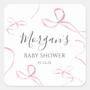 Adesivo Quadrado Chapas de papel cor-de-rosa, decorações de temas d