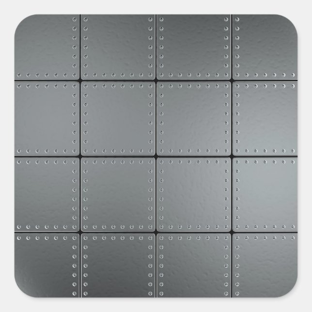 Adesivo Quadrado Chapas e rajadas de metal (Frente)