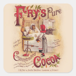 Adesivo Quadrado Chapeuzinho Vermelho Antigo Cacau Vitoriano