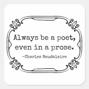 Adesivo Quadrado Charles Baudelaire