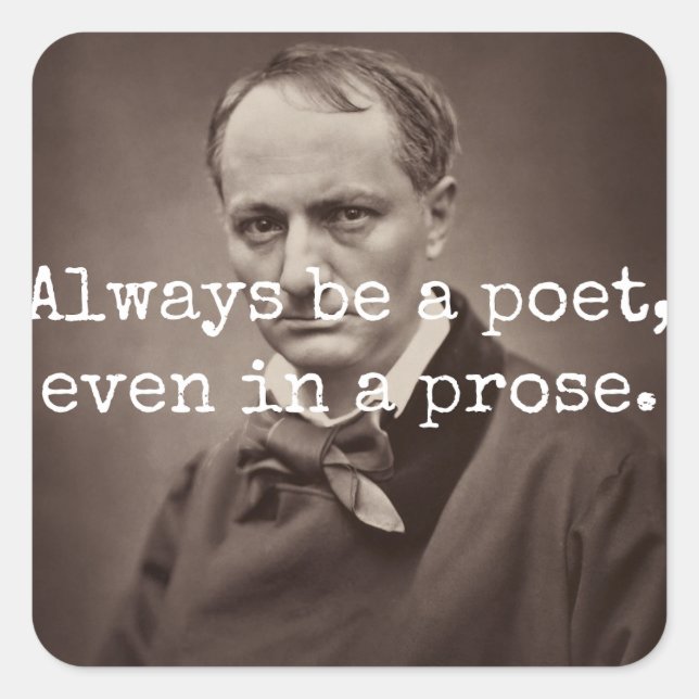 Adesivo Quadrado Charles Baudelaire (Frente)