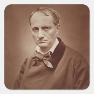 Adesivo Quadrado Charles Baudelaire (1821-67), poeta francês, retra