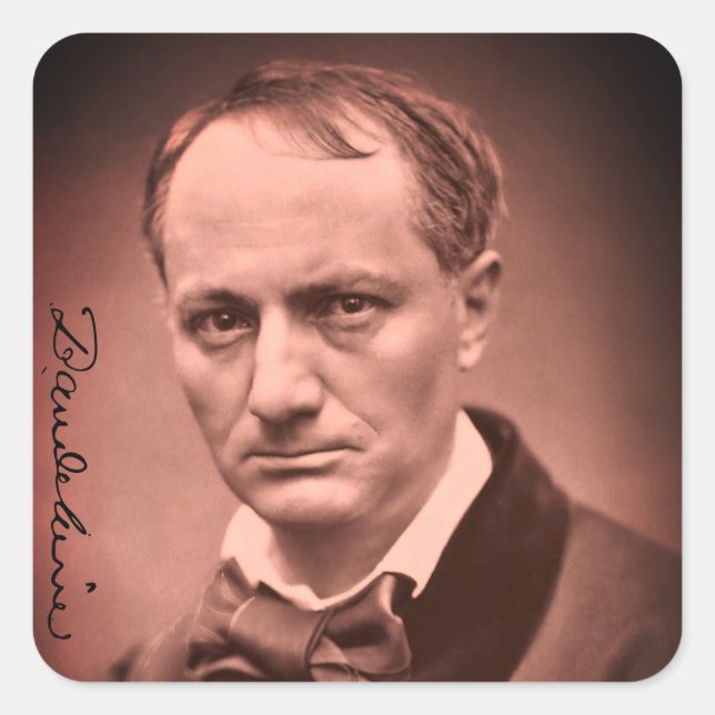 Adesivo Quadrado Charles Baudelaire Square Sticker (Frente)
