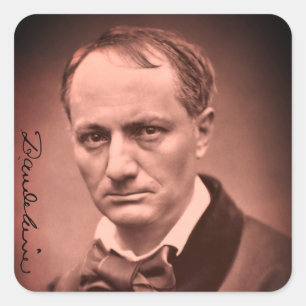 Adesivo Quadrado Charles Baudelaire Square Sticker