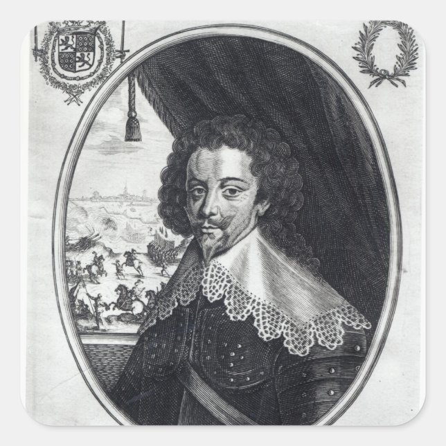 Adesivo Quadrado Charles de Luynes Marquis d'Albert (Frente)
