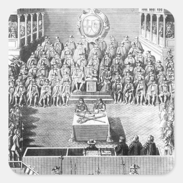 Adesivo Quadrado Charles I perante o Supremo Tribunal de Justiça (Frente)