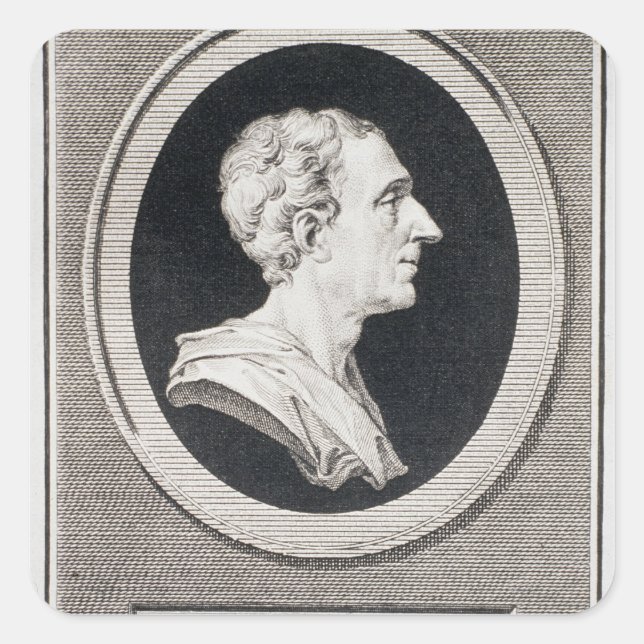 Adesivo Quadrado Charles Louis de Secondat, Barão de Montesquieu (Frente)
