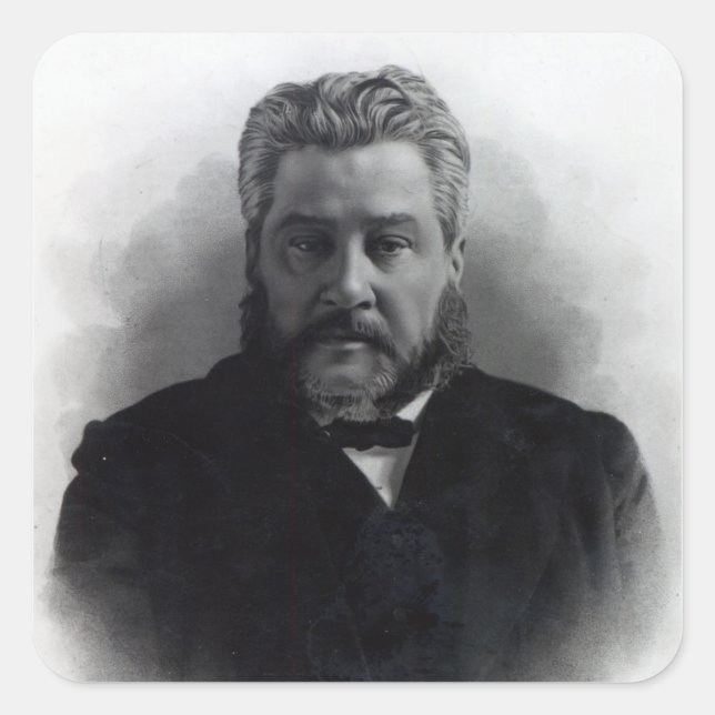 Adesivo Quadrado Charles reverendo Haddon Spurgeon (Frente)