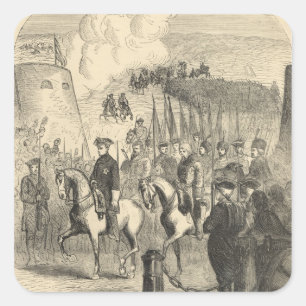 Adesivo Quadrado Charles XII da suecia que entra em Copenhaga