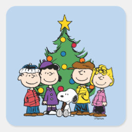 Adesivo Quadrado Charlie Brown e Amigos Personalizados