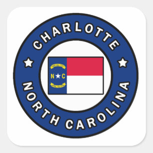 Adesivo Quadrado Charlotte Carolina do Norte