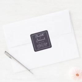 Adesivo Quadrado Charlotte | Cores Curadas | Casamento