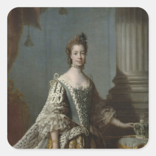 Adesivo Quadrado Charlotte Sophia de Mecklenburg-Strelitz, 1762