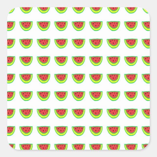 Adesivo Quadrado Chás de fraldas de Aniversário de Padrões de Melan (Frente)