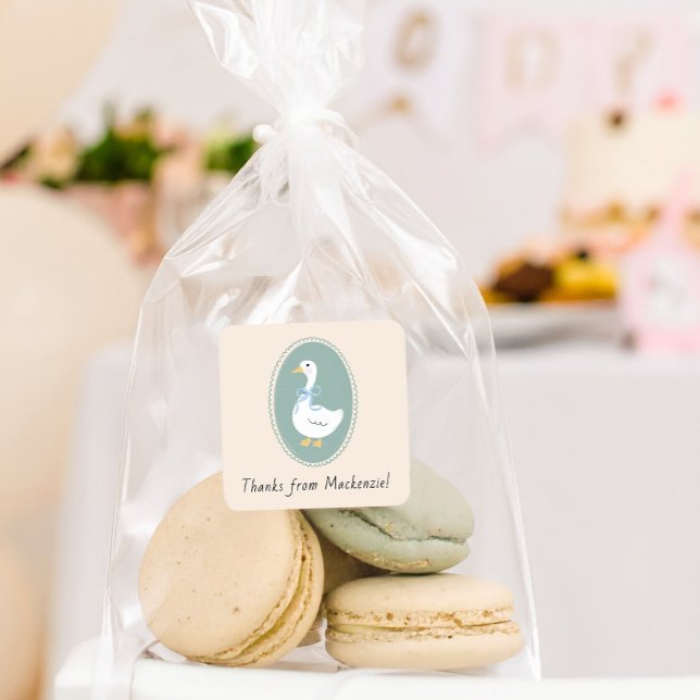 Adesivo Quadrado Chás de fraldas de ganso de entretenimento (Criador carregado)